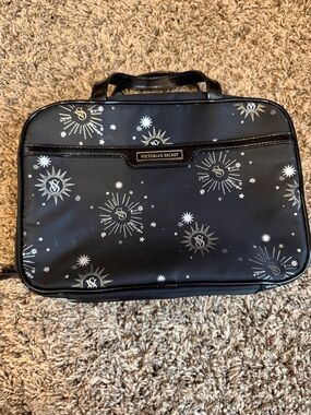 Victoria's Secret Black and Silver Starburst Cosmetic Case